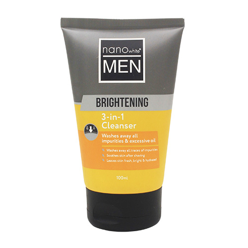 Nano White Cleanser / Scrub Men 100ml - 3-In-1 Cleanser